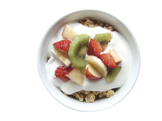 Früchte-Müsli von oben