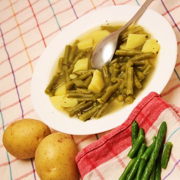 Gemüsesuppe - Bohnen