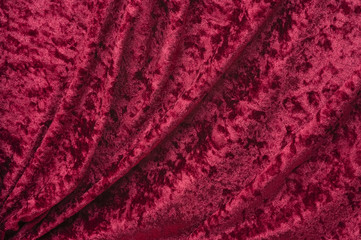 Background of velvet fabric with folds