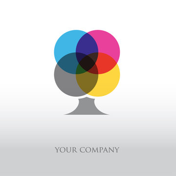 logo entreprise, imprimeur, arbre