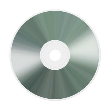 An illustration of an isolated realistic compact disc