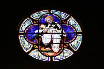 Rosace de l'&eacute;glise Notre Dame du Rosaire &agrave; Paris