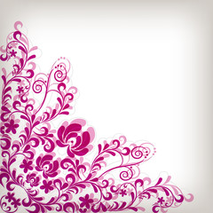 Fototapeta na wymiar Bright pink floral background
