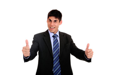 A business man with thumb up