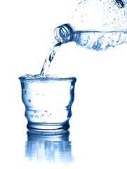 bottle pouring water