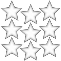 9 white stars