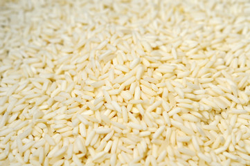 Macro of white glutinous rice