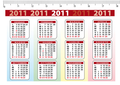 calendarietto 2011 con righello 3