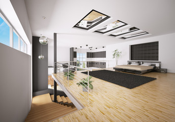 Schlafzimmer Interior 3d render