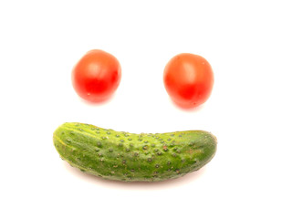Cucumbers and tomsto