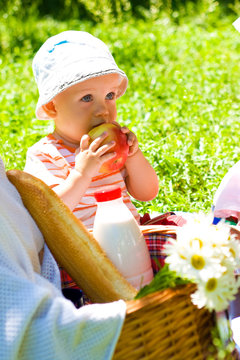 Boy with apple