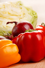 fresh vegetables on the table