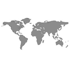 gray world map
