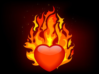 Blazing heart