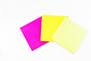 Colorful paper notes memo isolated