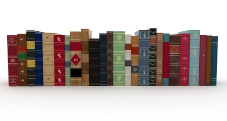 Fototapeta premium 3d various books pile