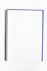 Blank notebook isolated