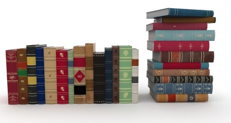 Fototapeta premium 3d various books pile