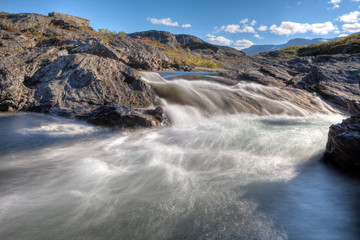 Wild river in Lapland
