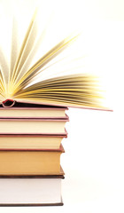open book pile