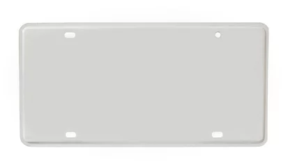 Abwaschbare Fototapete blank license plate © 808isgreat