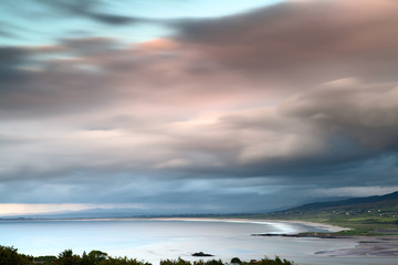 dark clouds over Irish coast Dingle peninsula