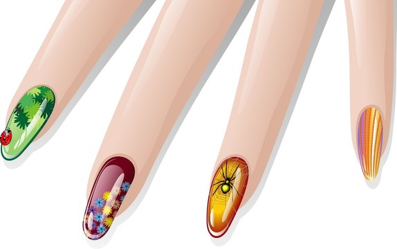 Unghie Decorate-Nail Art-2-Vector