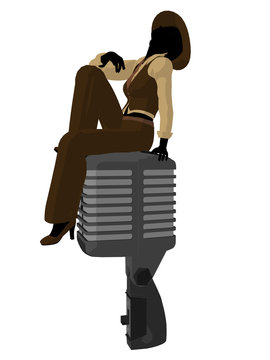 Female Jazz Musician Illustration