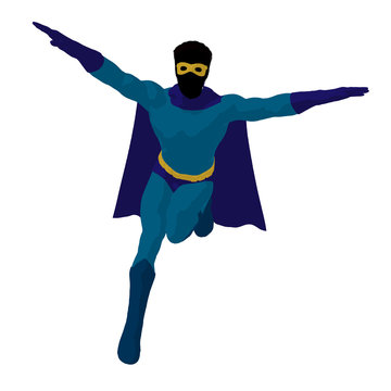 Super Hero Illustration Silhouette