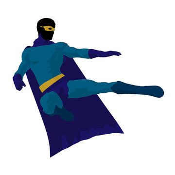 Super Hero Illustration Silhouette