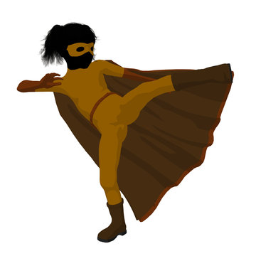 Super Hero Girl Illustration Silhouette