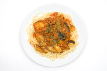 ナスのトマトソーススパゲティ