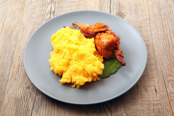 polenta con le quaglie