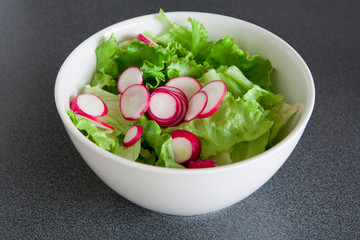 Bowl of fresh green salad