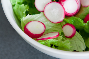 Bowl of fresh green salad