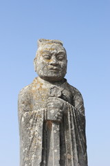 Fototapeta na wymiar official statue,Imperial Tomb of Tang Emperor, Xian, China