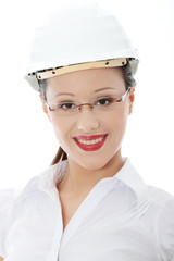Portrait of confident female worker