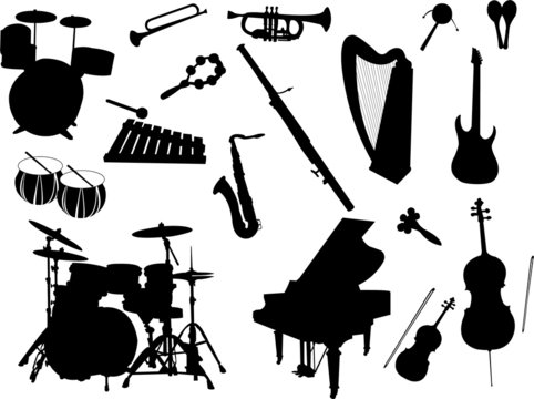musical instruments vector