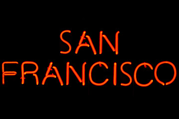 Fototapeta na wymiar San Francisco neon sign