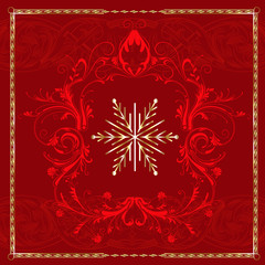 Red Square Snowflake