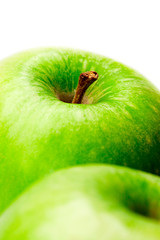Green apples isolated on white