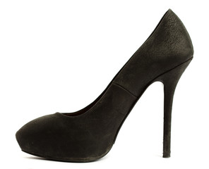 high heeled shoe black