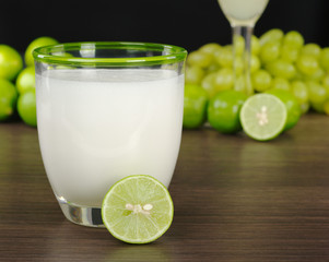 Pisco Sour, a Peruvian cocktail from grape liquor