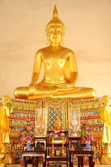 Golden buddha in thai church