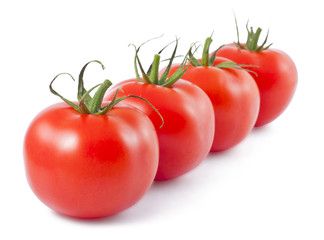 Tomatoes on white