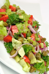 Vegetable salad with capers