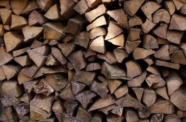 Holzstapel für Winter