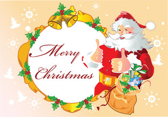 Christmas banner with Santa Claus