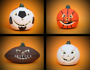 Halloween Sports Pumpkins