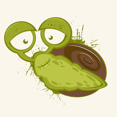 schnecke vintage cartoon lustig